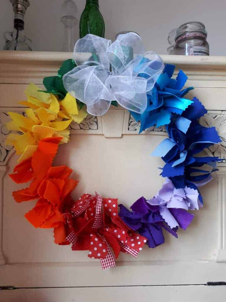 NHS Rainbow Wreath Oasis Flowers & Balloons
